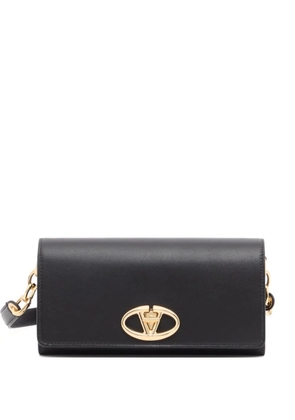 Valentino Garavani VLogo The Bold Edition wallet with shoulder strap in nappa leather - Black