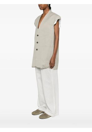 SONIA CARRASCO sleeveless patch-pocket jacket - Grey