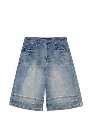 FIVE CM panelled denim shorts - Blue