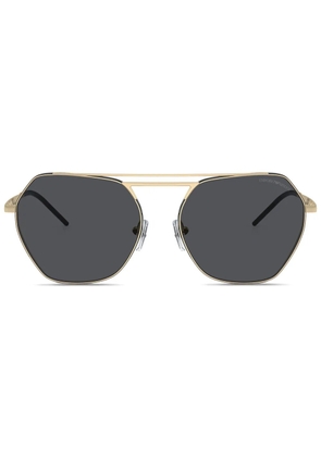 Emporio Armani irregular-shaped sunglasses - Gold