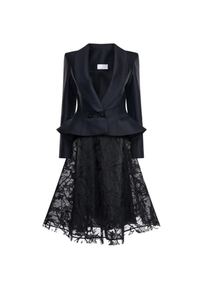 ARAFTU peplum lace-patterned gown - Black