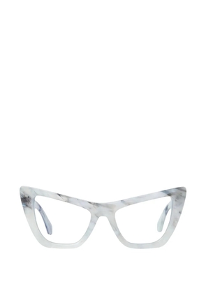 Off-White Eyewear marble-effect cat-eye glasses - Grey