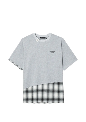 FIVE CM check-panel T-shirt - Grey