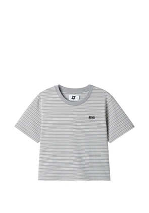 izzue striped round-neck T-shirt - Grey