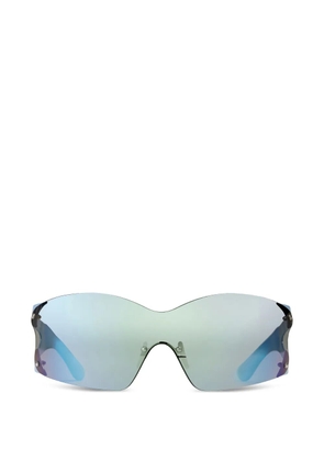 GANNI mirrored-lenses sunglasses - Blue