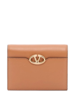 Valentino Garavani VLogo the Bold edition small calfskin wallet - Neutrals
