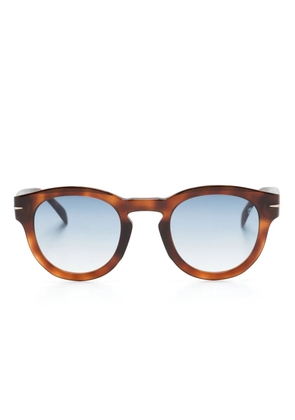 Eyewear by David Beckham tortoiseshell round-frame sunglasses - Brown