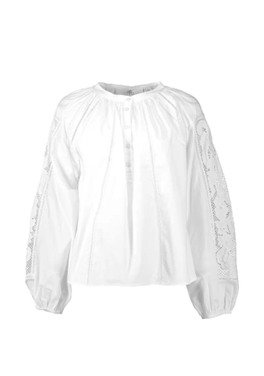 DMN Paris Liliane lace-insert blouse - White