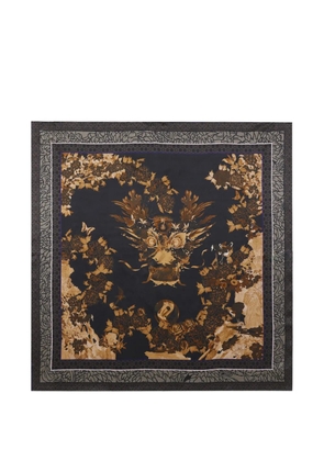 Shanghai Tang x Jacky Tsai Flower Dragon scarf - Black