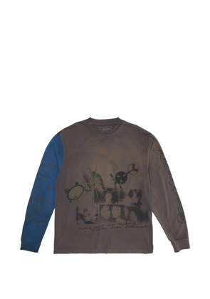Travis Scott x Fragment x Takashi Murakami long-sleeve T-shirt - Brown