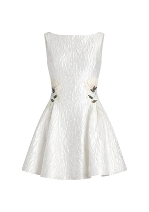 Simkhai applique detail textured dress - White