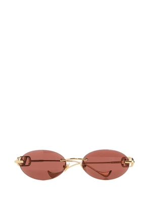 VALENTINO GARAVANI EYEWEAR VLogo Signature oval-frame sunglasses - Gold