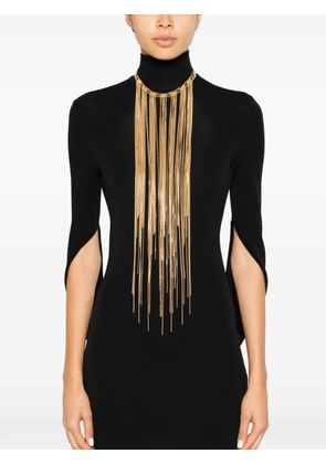 Patrizia Pepe chain-fringe choker necklace - Gold