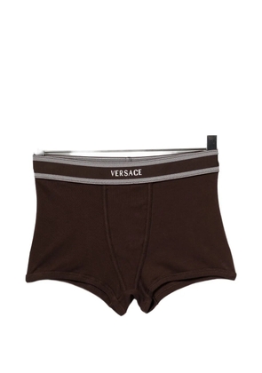 Versace logo-waistband trunks - Brown