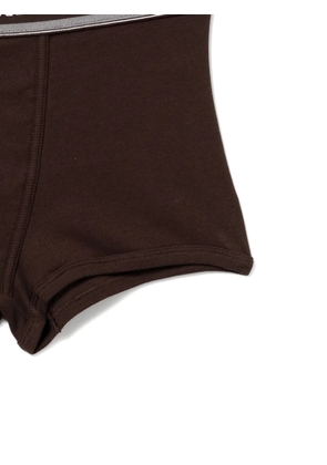 Versace logo-waistband trunks - Brown