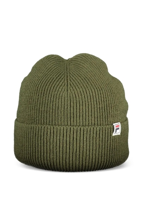 Fila logo-patch beanie hat - Green