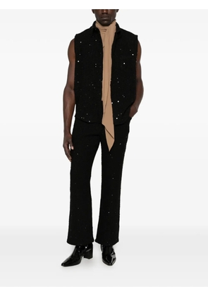 Ernest W. Baker sequin-embellished sleeveless shirt - Black