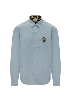 A BATHING APE® 1st camo logo-patch shirt - Blue