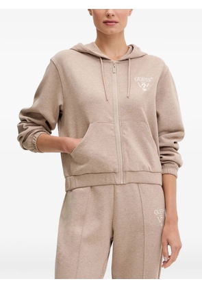 GUESS USA Roberta logo zip-up hoodie - Neutrals