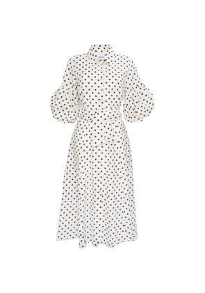WEILL PARIS polka-dot shirt dress - White