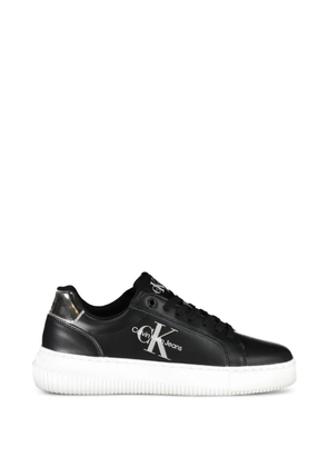 Calvin Klein logo-print lace-up sneakers - Black