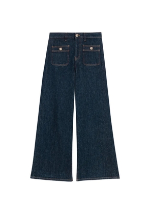 Maje patch-pocket cropped jeans - Blue