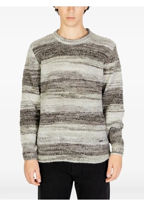 GIANNI LUPO horizontal-stripe knitted sweater - Grey