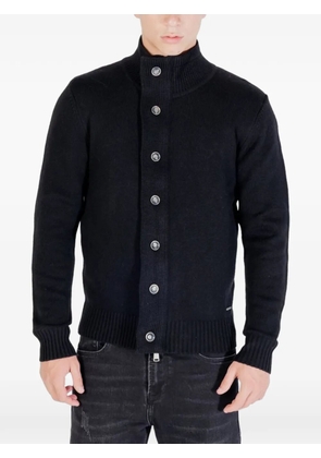 GIANNI LUPO button-up high-neck sweater - Black