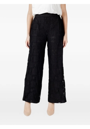 VILA lace flared trousers - Black