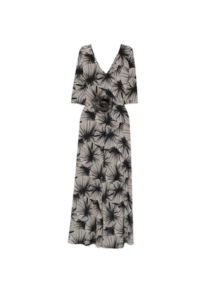 LE RJTANGE patterned floral-appliqué jumpsuit - Black