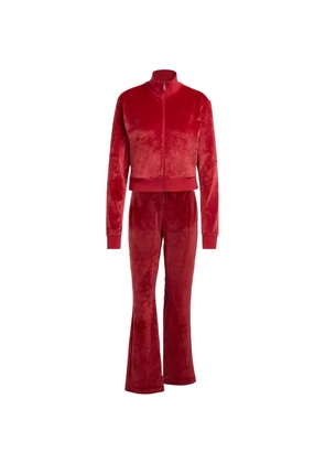 adidas velour tracksuit - Red