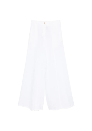 Semicouture button-detail trousers - White