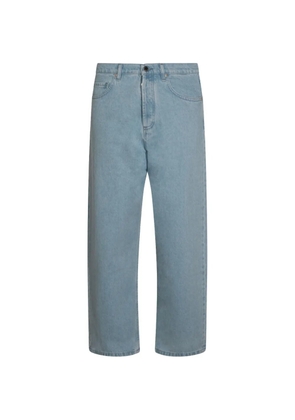 Maison Kitsuné logo-patch wide-leg jeans - Blue