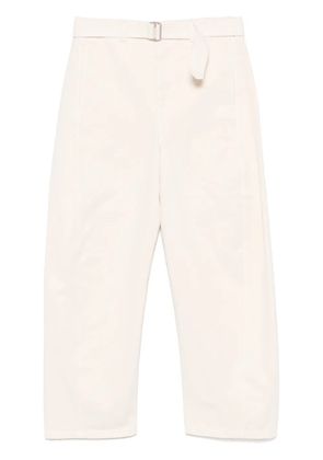 LEMAIRE twisted belted trousers - Neutrals