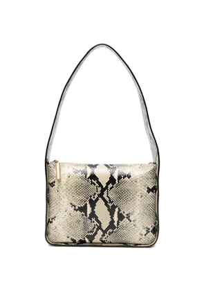 KHAITE Lori Squared snakeskin-effect shoulder bag - Neutrals