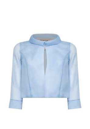 Blanca Vita funnel-neck cropped jacket - Blue