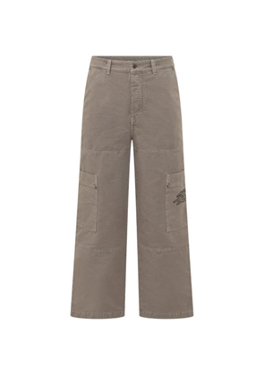 Off-White embroidered-logo cargo pants - Grey