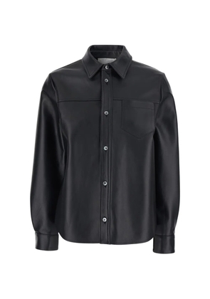 Grifoni leather patch-pocket jacket - Black