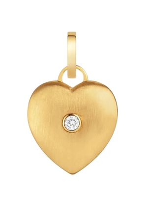 Marie Lichtenberg diamond heart-pendant necklace - Gold