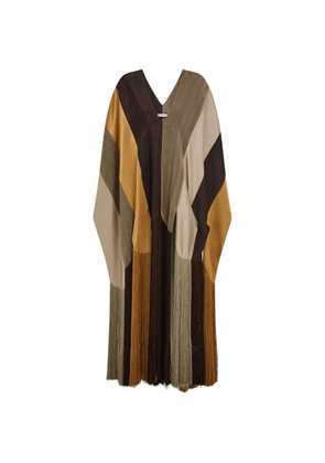 Ferragamo patchwork poncho - Brown