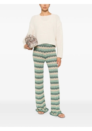 DIXIE chevron-knit trousers - Green
