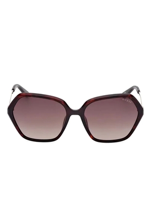 GUESS EYEWEAR geometric-frame sunglasses - Brown