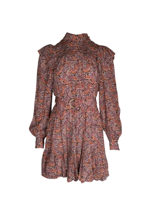 Ulla Johnson Luna long-sleeve ruffled silk mini dress - Red