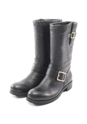 Jimmy Choo Pre-Owned 2010s buckle leather boots - Black