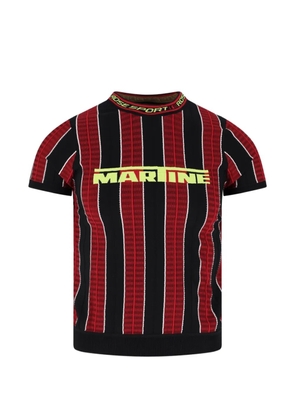 Martine Rose logo striped T-shirt - Black