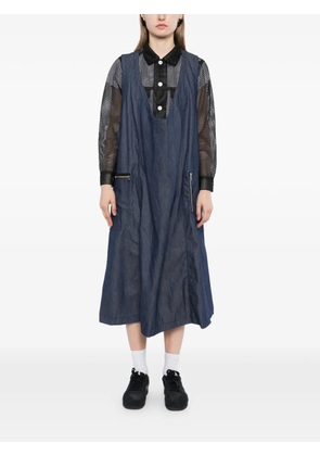 Comme Des Garçons Black zip-pocket sleeveless dress - Blue