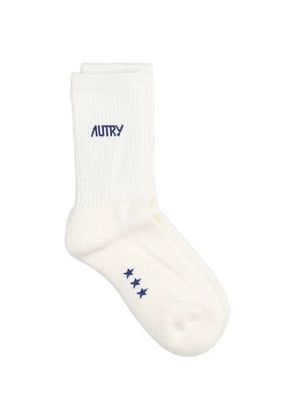 Autry ribbed logo socks - White