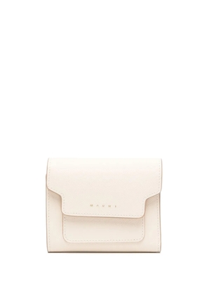 Marni logo-stamp leather wallet - Neutrals