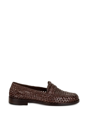 Zolfo interwoven leather loafers - Brown