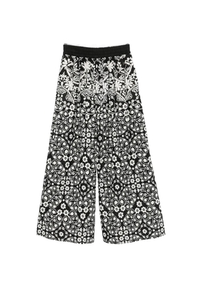 Weekend Max Mara Palanca floral-print palazzo pants - Black